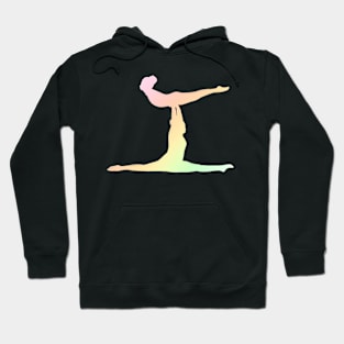 A women’s pair doing front bird in split Hoodie